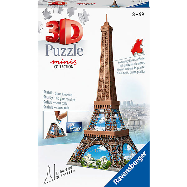 Ravensburger 3D Puzzle 12536 - Mini Eiffelturm - 54 Teile - ab 8 Jahren