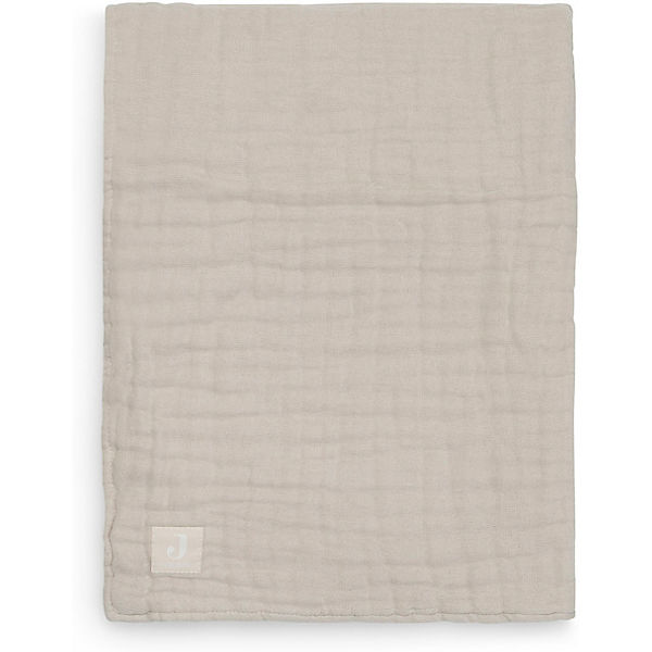 Decke wrinkled cotton 120 x 120 cm nougat