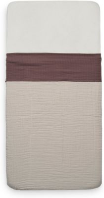 Jollein Bettlaken 120 x 150 cm wrinkled cotton chestnut braun