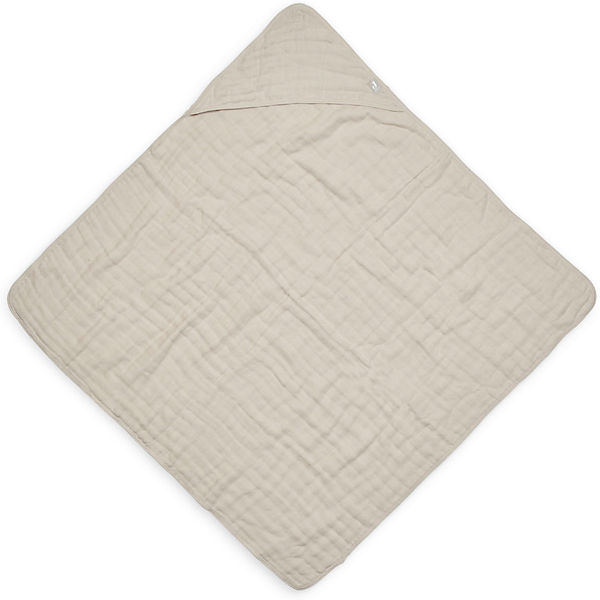 Kapuzenbadetuch wrinkled cotton 75 x 75 cm nougat