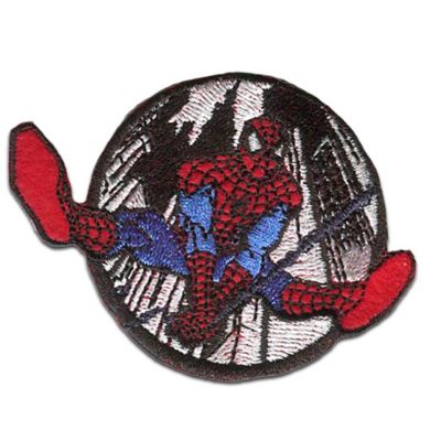 Aufnäher / Bügelbild Spiderman Comic Netz Stadt   Nähsets für Kinder