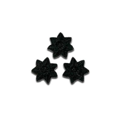 blau schwarz Patch aufnäher stern black und blue star 7,5 cm