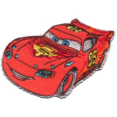 rot CARS 2 LIGHTNING MC QUEEN 1 Disney Aufnäher / Bügelbild 7,6 x 4 cm 