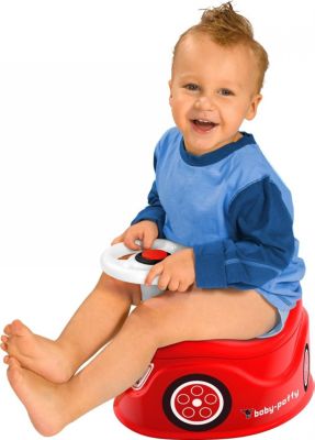 BIG Baby-Potty Töpfchen Auto mit Lenkrad Toilettensitz Toilettentrainer rot 