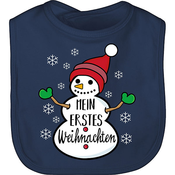 Weihnachten Baby Outfit Christmas - Baby Lätzchen Baumwolle - Mein 1. Weihnachten Schneemann - Lätzchen für Kinder