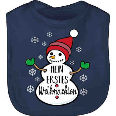 Weihnachten Baby Outfit Christmas - Baby Lätzchen Baumwolle - Mein 1. Weihnachten Schneemann - Lätzchen für Kinder