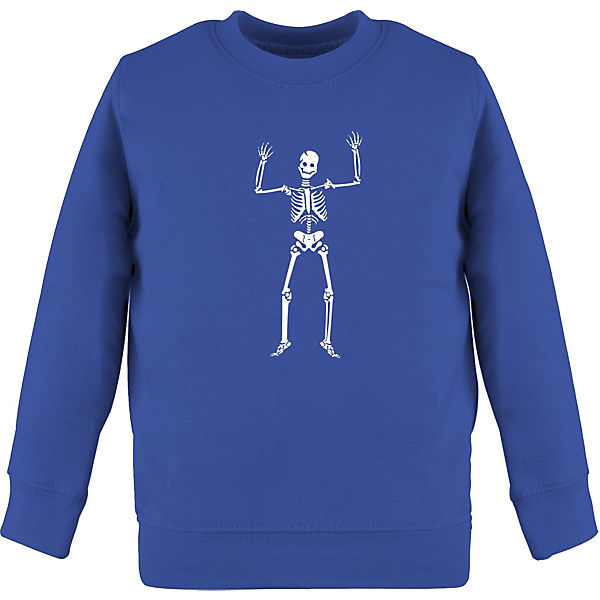 Anlass Mode Kinder Event Kids - Kinder Sweatshirt Pullover für Jungen und Mädchen - Skelett Skeleton - Sweatshirts für Kinder