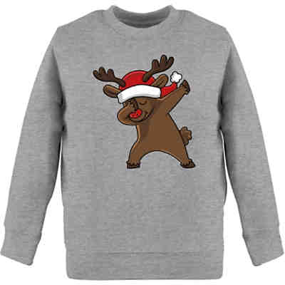 Weihnachten Kinder Geschenk Christmas - Kinder Sweatshirt Pullover für Jungen und Mädchen - Dabbing Weihnachtsreh - Sweatshirts für Kinder