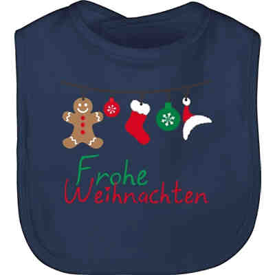 Weihnachten Baby Outfit Christmas - Baby Lätzchen Baumwolle - Frohe Weihnachten Girlande - Lätzchen für Kinder