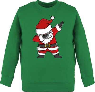 Shirtracer Weihnachten Kinder Geschenk Christmas Kinder Hoodie Pullover für Jungen und Mädchen Dabbing Through The Snow mit Weihnachtsmann
