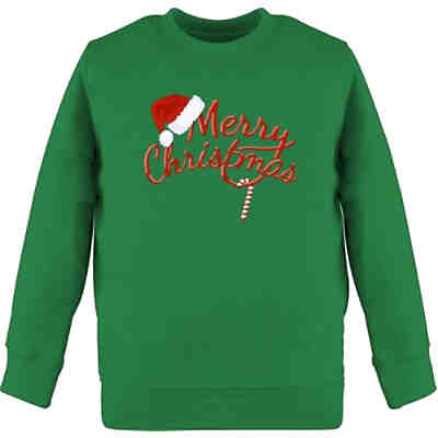 Weihnachten Kinder Geschenk Christmas - Kinder Sweatshirt Pullover für Jungen und Mädchen - Merry Christmas Zuckerstange - Sweatshirts für Kinder