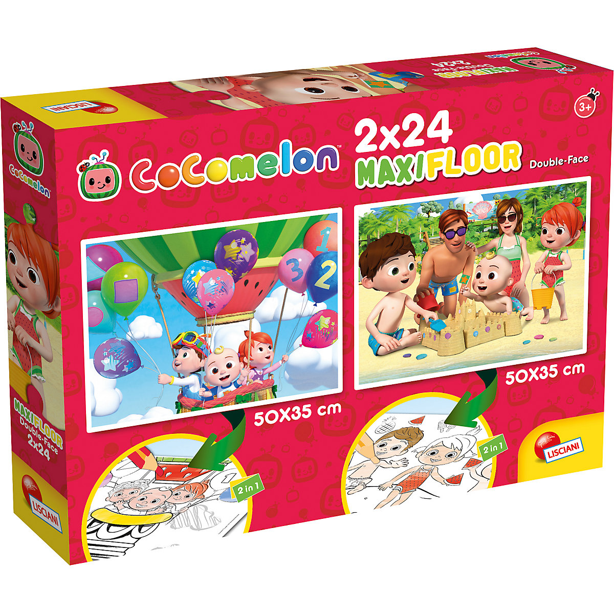 Cocomelon Puzzle doppelseitig Maxifloor Sei nett zu Allen! 2 x 24 Teile
