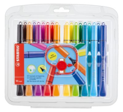 Набор фломастеров Stabilo Cappi 18 цв, пластик