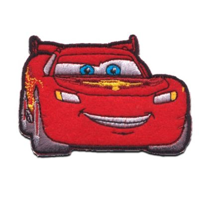 Aufnäher / Bügelbild 7,6 x 4 cm rot CARS 2 LIGHTNING MC QUEEN 1 Disney 