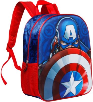 33 x 12 x 10 cm Jungen Bauchtasche für Kinder Logo Captain America Avengers Marvel blau/rot 