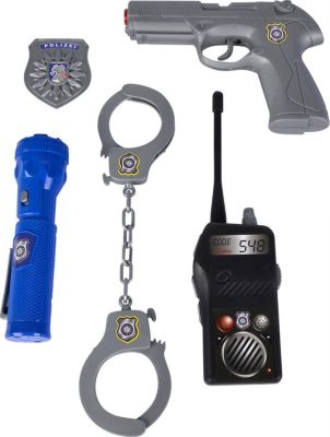 Simba Polizei Ausrüstung im Koffer Polizeiset Kinder Spielzeug Pistole Funke NEU 