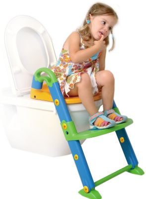 Baby Kinder Toilettentrainer Toilette mit Treppe Toilettensitz WC Sitz Mehrfarbe 