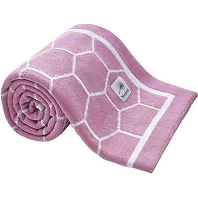 Honigwaben Muster Babydecke - rosa 80x105 cm