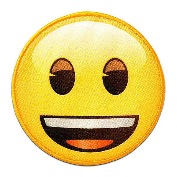 Aufnäher / Bügelbild - Emoji lacht Nähsets
