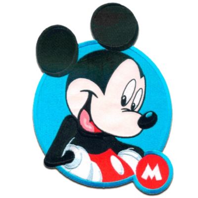 Mickey Mouse steht Set 2 Stück oval 1 Disney Comic Kinder Bügelbild Aufnäher 