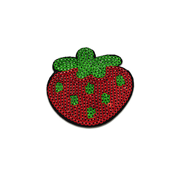 Erdbeere Aufbügler Aufnäher Bügelbild Patch Sticker obst gemüse