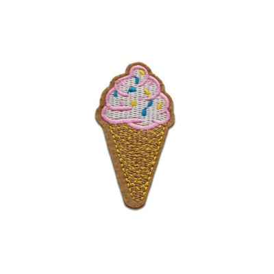 Aufnäher / Bügelbild bunt Eis Eiscreme Sommer Kinder 8,3 x 4,7 cm 