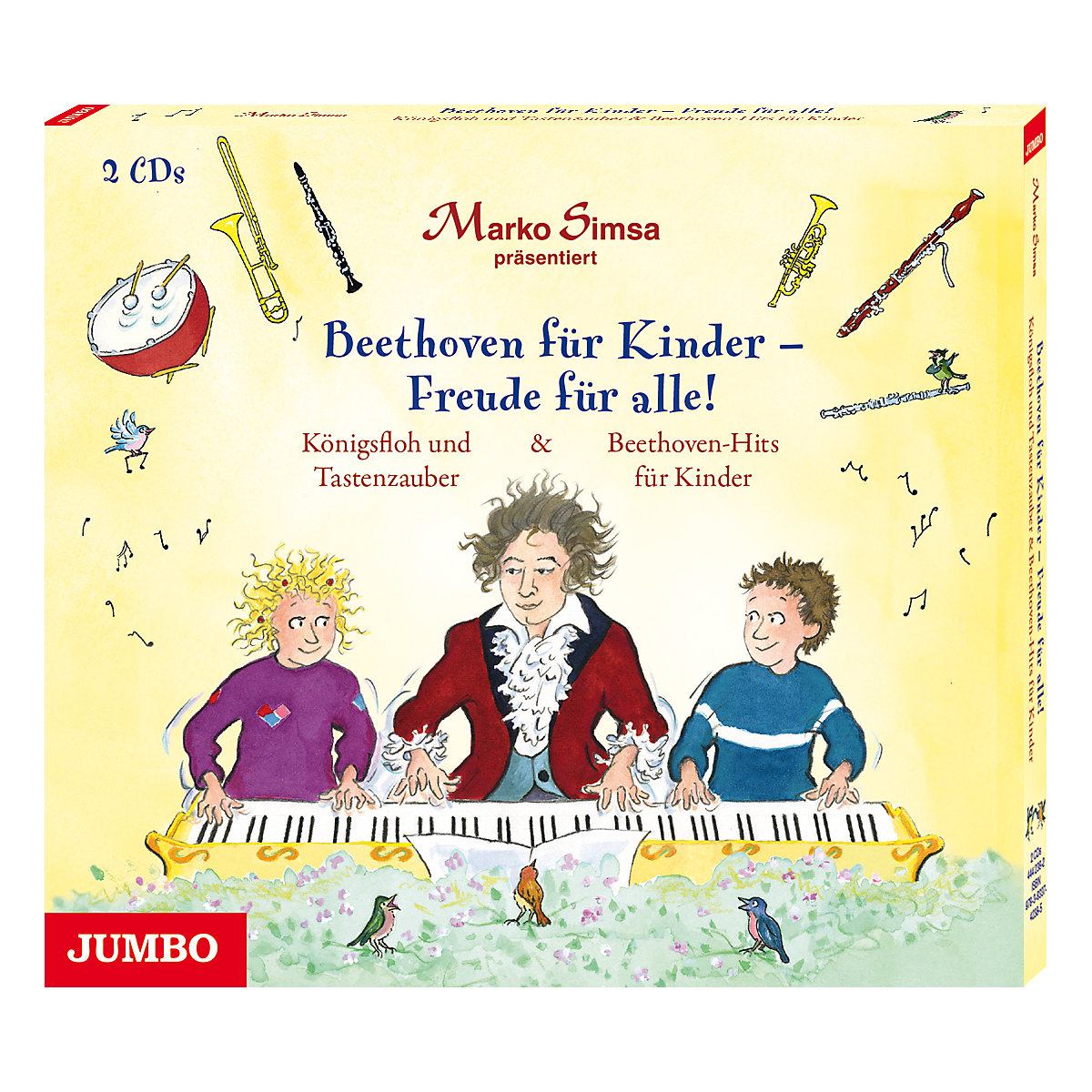 JUMBO Verlag Beethoven für Kinder Freude für alle! Königsfloh und Tastenzauber und Beethoven-Hits für Kinder 2 Audio-CD