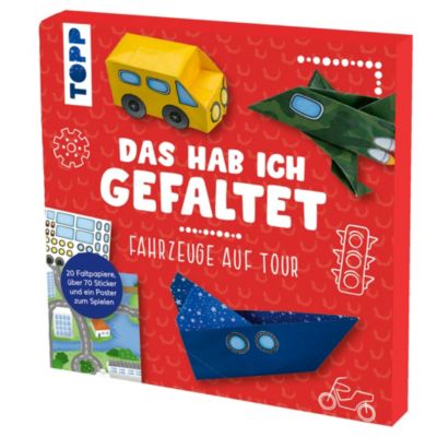 Image of Das hab ich gefaltet Mini-Papierset - Fahrzeuge auf Tour
