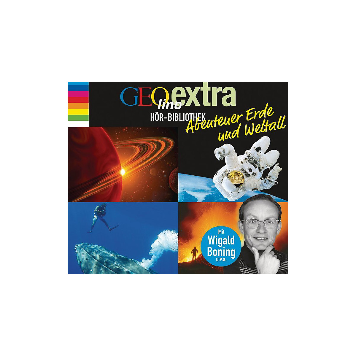 GEOlino extra Hör-Bibliothek Abenteuer Erde und Weltall 4 Audio-CDs