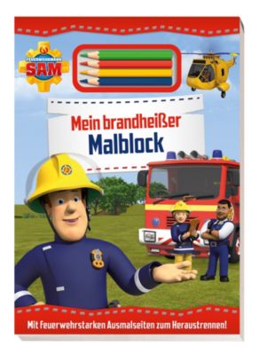 Image of Buch - Feuerwehrmann Sam: Mein brandheißer Malblock