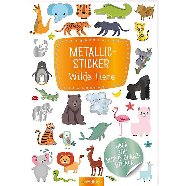 Metallic-Sticker Wilde Tiere