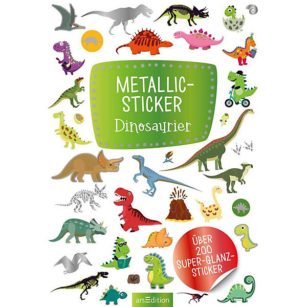 Metallic-Sticker Dinosaurier