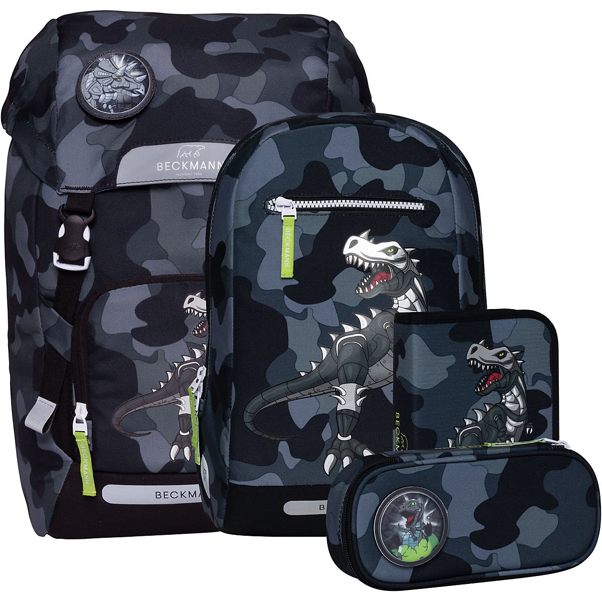 BECKMANN Schulrucksackset CLASSIC MAXI Camo Rex 5-tlg. (2023) BECKMANN Schulrucksackset CLASSIC MAXI Camo Rex 5-tlg. (2023)