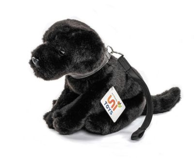 Uni-Toys Neuware sitzender Hund Labrador  ca 24cm hoch mit Leine 