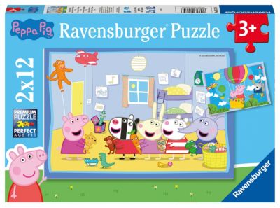 Ravensburr Kinderpuzzle 07590 Glückliche Tierfamilien 2 X 12 Teile 
