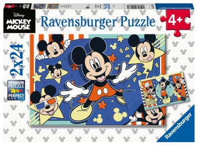24 Teile Mickey Puzzle Walt Disney Junior 24 X 17 cm für Kinder ab 3 Jahren 