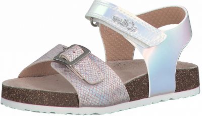 NICI Mädchen Sandale Sandalette Sommerschuhe Klettschuhe Schuhe taupe/silber 