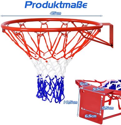 Basketballkorb Dunlop   45 cm Basketball Basketballring mit Netz Ring Korb 