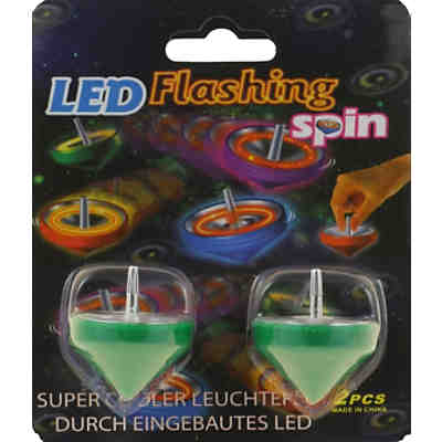 LED Flashing Spin Kreisel mit Licht 4 Packungen - 8 Kreisel in 4 Farben.