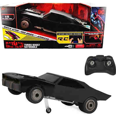 Batman "The Batman" ferngesteuertes Turbo Boost Batmobile mit Wheelie-Funktion im authentischen Batman-Kinofilm-Look, Maßstab 1:15