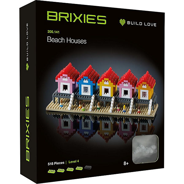 3D-Bausatz Strandhäuser, 518 Ministeine, inkl. Aufbauanleitung, Geschenkbox