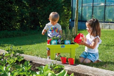 Ecoiffier Gärtner-Set mit Schubkarre Rasenmäher und Gartenzubehör für Kinder NEU 