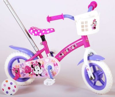 Volare Kinderfahhrad für Mädchen Minnie Mouse 10 Zoll 18 cm Über Treppen Rosa 