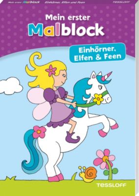 Image of Buch - Mein erster Malblock. Einhörner, Elfen und Feen