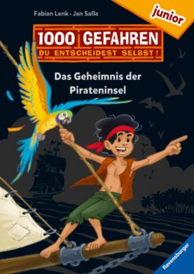 Image of Buch - "1000 Gefahren junior - Das Geheimnis der Pirateninsel (Erstlesebuch mit ""Entscheide selbst""-Prinzip Kinder ab 7 Jahren)" Kinder