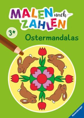 Image of Buch - Ravensburger Malen nach Zahlen ab 3 Jahren Ostermandalas - 24 Motive - Malheft Kinder - Nummerierte Ausmalfelder Kleinkinder