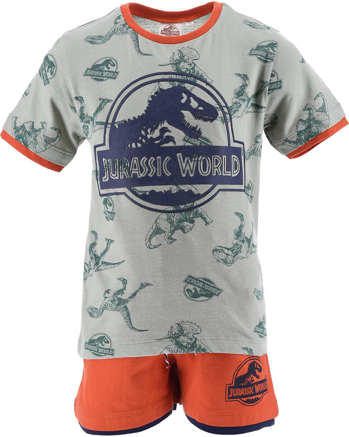 Jurassic World Set T-Shirt + Shorts für Jungen Dinosaurier Organic Cotton