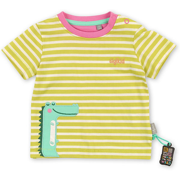 Baby T-Shirt für Mädchen, Krokodile, Organic Cotton