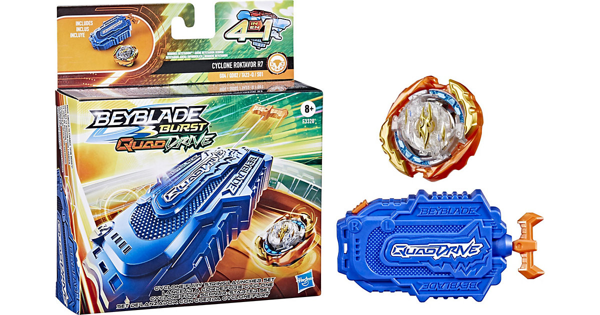 Spielzeug/Sammelfiguren: Hasbro Beyblade Burst QuadDrive Cyclone Fury Schnur-Starter Set