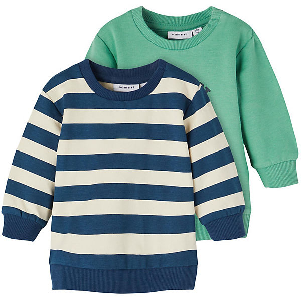 Baby Sweatshirt NBMBJARNE Doppelpack für Jungen, Organic Cotton
